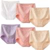 Lohhbve Donne a Vita Alta Floreale Classic Knickers 6 Pack Copertura Completa Traspirante Ladies Mutandine di Cotone Biancheria Intima