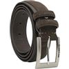 No Limits Cintura Uomo in Pelle Scamosciata e Nylon, Sportiva, Alta 3,5 cm, Fibbia Nickel Free, Accorciabile, Con Scatola, Testa di Moro