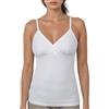 EGI Canotta Donna Scollo a V Forma del Seno, Canottiera Spalla Stretta in Micromodal, Top Intimo Sottogiacca Elegante con Scollatura a V, Articolo 1133 (IT, Testo, S, Regular, Regular, Bianco)