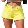 TACSTRUN Denim Shorts Donna A Vita Alta Strappato Jeans Elastici Corti Distressed Sfilacciato Denim Hot Breve