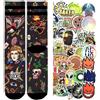 American Socks calzini Signature series calzettini sportivi colorati disegnati tubolari basket Skate 1 paio + pack 10 stickers casuali (IT, Testo, M, Regular, Regular, sorcerer + 10 stickers)