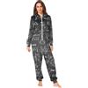 RPLIFE Pigiama intero per adulti con equazioni matematiche dei cartoni animati, tuta unisex con cappuccio in morbido peluche per Natale e abbigliamento da casa