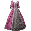 Generico Vestito Medievale Donna Elegante con Pizzi e Vita Alta Vestiti Eleganti Cerimonia Retrò Lungo Abito da Sera Curvy Gotico Costume Carnevale Dama Dell'800 Rinascimentale per Feste, Halloween, Capodanno