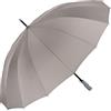 VON LILIENFELD® Ombrello Pioggia Lungo Diametro 120 cm Classico Grande Automatico Donna Uomo Stabile XXL 2 Persone 16 Spicchi Cleo grigio