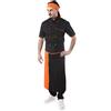 tessile astorino Ricamo 0 - Completo Cuoco - Vari Colori - Divisa Chef - 100% Cotone - per Uomo e Donna - 4 PZ - Giacca Pantalone Davantino Bandana - per Cucina e Ristorante - Made in Italy
