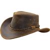 Black Jungle Kimbolton Cappello in Pelle, Cappello Australiano, Stile Cowboy (XXL, Abbronzatura)