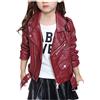 LOIJMK Kid Jackets Colore Moto Cerniera Solido Giubbotto Adolescente per Bambini Outwear Giacca per Bambino Gilet Ragazzo