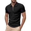 CEWIFO Maglietta Uomo Jacquard con Cerniera a Maniche Corte per Stagioni Primavera Estate Camicie in Stile Bohemien Hippy Jeans 'S T-Shirt Cotone