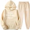 BAGLEV Set di Tute Personalizzate Felpa con Cappuccio Personalizzata Aggiungi La Tua Immagine di Testo Logo Pantaloni Sportivi A Maniche Lunghe Abito A Due Pezzi Regali Personalizzati custom11,M