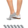 DANISH ENDURANCE Fantasmini Uomo Cotone, Calzini Corti Estivi Uomo Donna, Fanstasmini Unisex, 6 Paia, Grigio, 43-47