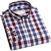 Adhdyuud Camicie da uomo casual 100% cotone a quadri primavera business a maniche lunghe a quadretti classiche morbide, S