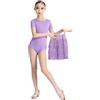 HWBZSZY 2 PZ Ragazze Frangia Gonna da Ballo con Body Bambini Abiti da Ballo Vestito per Latino Salsa Samba Rumba Tango Nappa Dancewear Competizione Prestazioni Pratica Costume 5 Colori