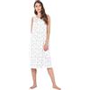 Leo Corsetteria Camicia da Notte Classica Cotone Maglina Jersey Senza Maniche Marca Linclalor Taglia 54 Colore Bianco Cielo 02