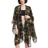 Getitsoon Kimono da donna cardigan lungo chiffon floreale costume da bagno coprono bohémien Beachwear bikini scialle top