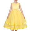 Sunny Fashion Vestito Bambina Senza Maniche Rosso Palla Toga Nozze Festa Pageant 6-12 Anni