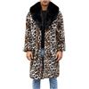 Generisch Cappotto di pelliccia da uomo lungo cappotto di pelliccia sintetica peluche giacca invernale caldo cappotto pelliccia giacca a maniche lunghe risvolto finta pelliccia giacca cardigan sciolto