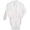 Lito Angels Children's Apparel Lito Angels Completo Elegante Battesimo per Bimbo Maschio, Smoking Set 5 Pezzi (Giacca, Camicia, Cummerbund, Pantaloni e Papillon), Taglia 9-12 Mesi, Bianco