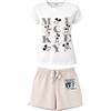 JADEA Pigiama Corto Donna Cotone 3301 (Panna, XL)