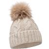 ELIMELI Berretto invernale da donna con pompon in pelliccia, fodera interna in pile, caldo berretto da donna, berretto invernale con pompon in pelliccia sintetica, prodotto in UE