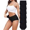 Levao Slip Senza Cuciture da Donna Mutande a Vita Alta Intimo Senza Cuciture da Donna Bikini a Vita Alta Comodo Mutandine Invisibili Multipack da 6 Pezzi S-XXL