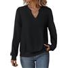 Cuptacc Maglia Donna Maglione Donna Felpa Scollo A V Manica Lunga Top Elegante Pullover Autunnale Inverno Moda