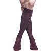 PETTI Artigiani Italiani - Calzini, Calze Uomo, Calzino Uomo, Calze Lunghe e Corte Uomo, 6 Paia Calze Uomo Filo di Scozia, 100% Made in Italy, Rasato Lungo Bordeaux 38-39