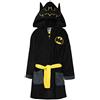 dc comics Accappatoio ufficiale Batman Kids | Accappatoio supereroe con cappuccio extra morbido per bambini | Vestaglia a maniche lunghe 3D Caratteristiche Accappatoio | Regali per ragazzi