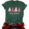 tiorhooe Maglietta natalizia da donna Merry Christmas T Shirt Xmas Tree Shirts