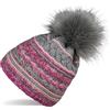 styleBREAKER Berretto Donna in Maglia con PON PON e Motivo Misto | Berretto con fodera termica, pon-pon in ecopelliccia 12 cm, bordo elastico (circonferenza 47-59 cm).
