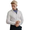 Prettystern Cravatta Ascot Uomo in 100% Seta - Sciarpa Elegante a Due Strati Lavallière da Business e Cerimonia 3. bouquet blu