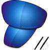 Saucer Lenti di ricambio premium e kit di gomma per occhiali da sole Oakley Whisker, Blu notte Polarizzato, Taglia unica