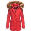 Navahoo B826 - Parka invernale da donna, cappotto caldo e foderato, con cappuccio, Colore: rosso, XS