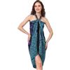 SAIVONA Sarong Pareo da Donna Asciugamano da Spiaggia in Viscosa con Frange Mandala Gonna Avvolgente Bikini Copricostume da Bagno Pavone Blu Turchese