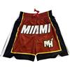 Laquieio Miami Heat City Edition - Pantaloncini da uomo, estivi, per uomo all'aperto, uniformi con tasca, asciugatura rapida, pantaloni alla moda, pantaloncini corti sportivi per pallacanestro