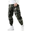PADOLA Pantaloni Cargo Uomo Mimetico Vita Elastica con Cordino e Polsini a Sigillo Pantaloni Militare Casual Sportivi(S,Verde)