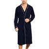 Generico Pigiama Kimono da Uomo in Cotone Comodo Leggero Accappatoio Vestaglie Comode Indumenti da Notte Yukata Accappatoi Tinta Unita Casa Sciolto Avvolgere Traspirante Confortevole