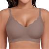 Ganado Reggiseni senza fili Jelly per le donne Reggiseno senza cuciture | Reggiseno senza ferretto, imbottito, gel, copertura completa, supporto per seno cascante, push-up, smerlato