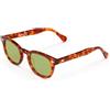 X-LAB XLAB 8004 Occhiali da sole stile moscot, 48mm, Havana Chiaro/Verde, Unisex