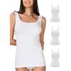 Intimidea - 3pz Canotta Donna Empire con Spalla Larga in Microfibra Art. 210150 (L/XL, Bianco, 3pz)