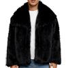 Generico Giacche in Pelliccia Finta per Uomo, Lusso e Fluffy con Texture Pelosa, Invernali e Spesse Calde, Cardigan con Colletto a Lapels e Maniche Lunghe, Outwear Versatile