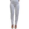 Carla Ferroni Pantalone Cotone Estivo Elasticizzato Art 15030 (Bianco, 46)