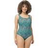 Ulla Popken Donna Costume Intero Verde Primaverile 54+