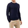 VEQUÈ Maglione Uomo Invernale Girocollo Lana Cashmere Maglioncino Slim Fit Morbido (IT, Testo, M, Regular, Regular, Blu)