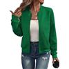 RUISHH Giacca da donna a maniche lunghe Giacca Casual Bomber Giubbotto Baseball Giacca Leggera con Cerniera Z-Verde L