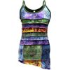 SHOPOHOLIC FASHION Shopoholic Moda Da Donna Tradizionale Simbologia Toppe Hippy Canotta