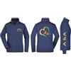 Vestin Felpa Unisex Full Zip - A.S.A. Cuore COLORATO con Nome Personalizzato - Super vestibilità Top qualità (IT, Testo, XL, Regular, Regular, Blu)