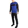 hermet Inter, Pigiama Serafino in Interlock di Cotone, 100% Cotone, Maglia più Pantalone, Blu e Nero, con Logo dell'Inter, Taglia L