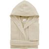 Morbidissimi Accappatoio Spugna Adulto Con Cappuccio, Cinturino e 2 Tasche, Accappatoi Uomo Donna in Spugna Morbida 400 gr/mq Puro Cotone V820 (Accappatoio Beige, S)