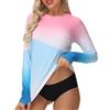 VAYAGER Maglietta da Donna Rash Guard UPF 50+, a Maniche Lunghe, ad Asciugatura Rapida, per Acqua, Spiaggia, Surf, Nuoto, Top con Foro per Il Pollice