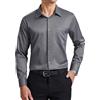 Enlision Camicia Uomo Maniche Lunghe Elasticizzata Non Stiro Antipiega Taglio Regolare con Bottoni e Tasca per Ufficio Cerimonia e Casual